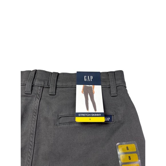 Gap Stretch Skinny Charcoal Gray Pants Size 8 New - Picture 3 of 5